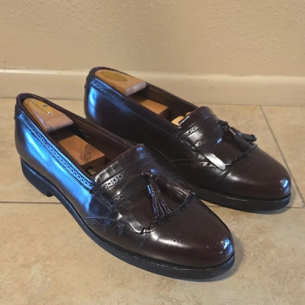 Allen Edmonds Rich Brown Leather Tassel Loafers
